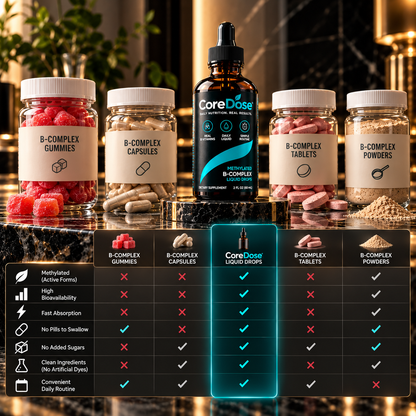CoreDose Methylated B-Complex Liquid Drops